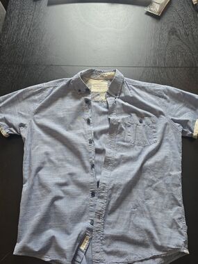 Weatherproof Light Blue Short-Sleeve Button-Down Shirt